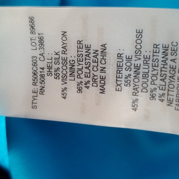 Elie Tahari dress, size 4, pattern in blue and green. - Picture 2 of 4